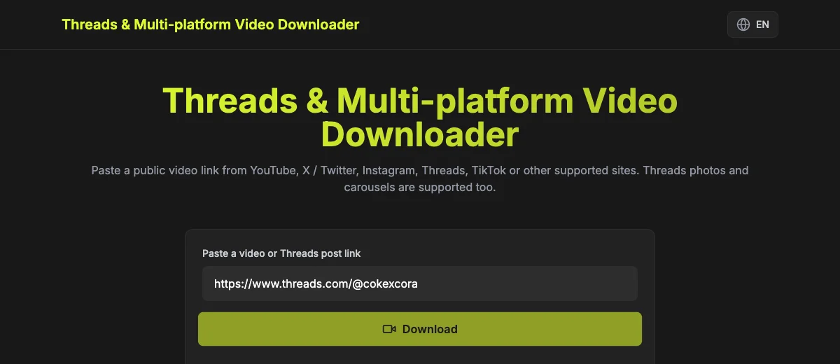 A profile address produces an invalid-post-link message.