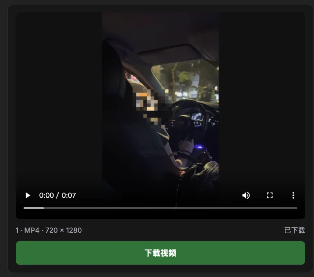 第一个视频实际下载后的完成状态。